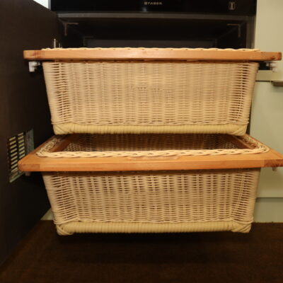 PVC Wicker Basket – Stylish, Breathable Storage for Dry Groceries & Kitchen Essentials