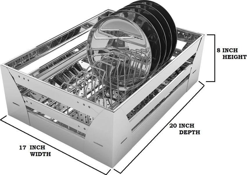 Sheet Thali Basket – Organized Storage for Plates and Thalis
